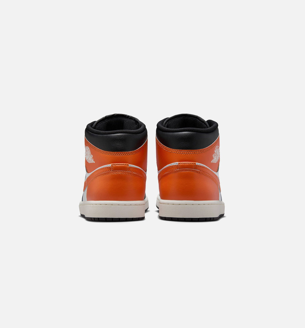 Air Jordan 1 Mid Men's Lifestyle Shoes - Starfish White Sail Black