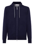 Brunello Cucinelli drawstring zipped cashmere hoodie