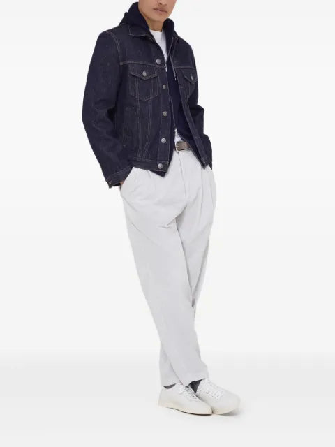 Brunello Cucinelli drawstring zipped cashmere hoodie