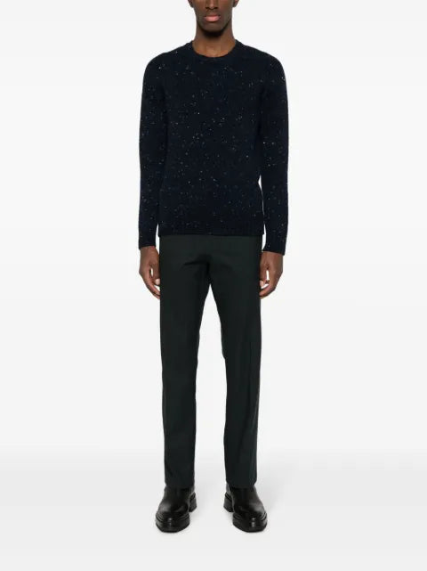 Drumohr crew-neck speckle-knit jumper