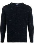 Drumohr crew-neck speckle-knit jumper