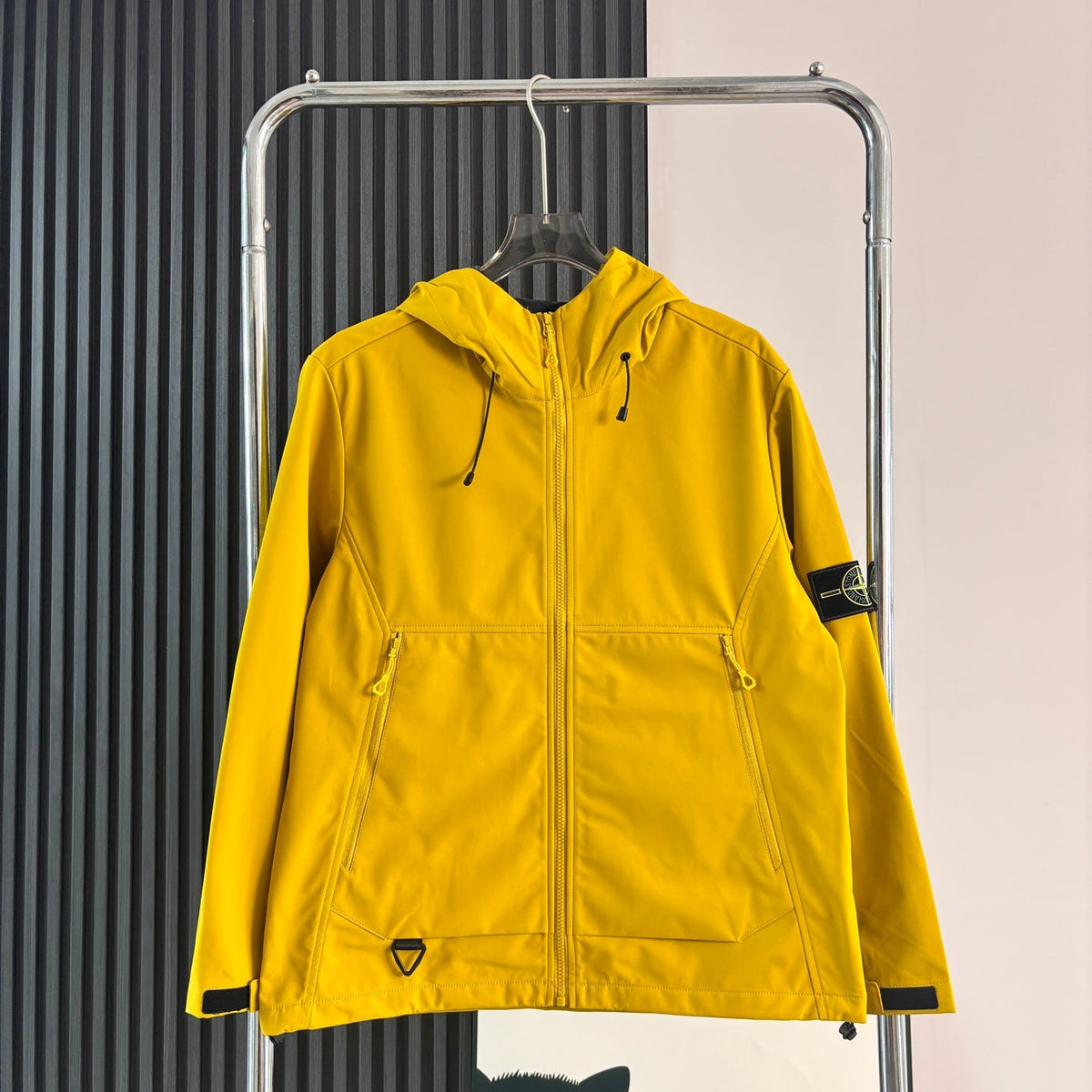 Stone Island Softshell Three-Protection Hooded Jacket with Compass Badge