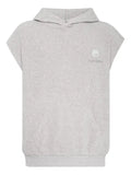 Plein Sport logo-patch sleeveless hoodie