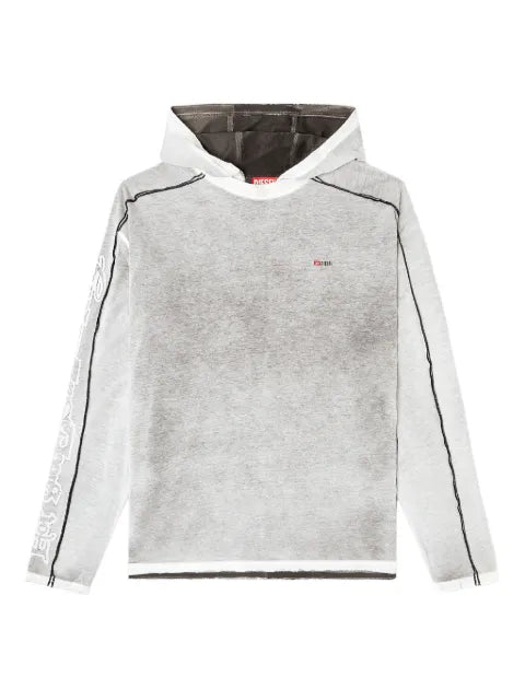 Diesel cotton hoodie with colour spray