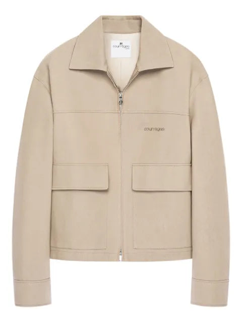 Courrèges 2-pocket zipped cotton jacket