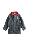 Paly hooded patch-detail jacket