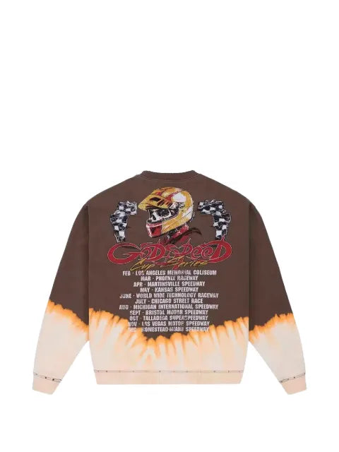 GODSPEED bleached-effect graphic-print sweatshirt