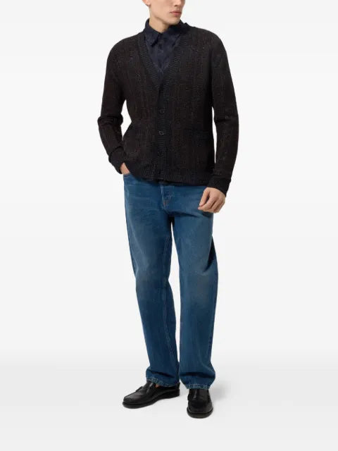Missoni wool and viscose-blend cardigan with Greek key motif