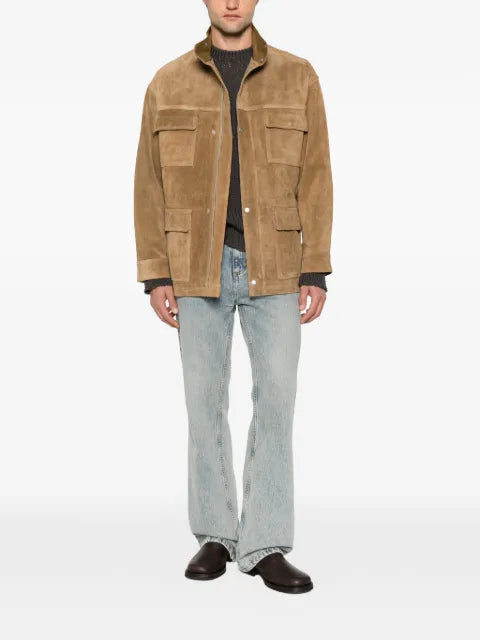 Arma belted suede jacket
