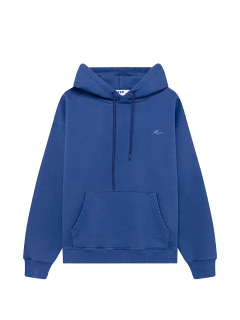 MSGM logo-embroidered drawstring hoodie