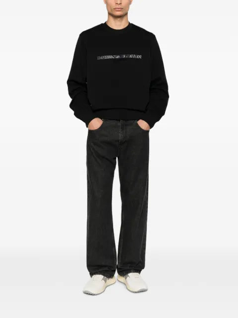 Emporio Armani logo-print cotton sweatshirt