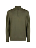 Canali half-zip ribbed-trim sweater