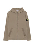 Stone Island 6100020 organic cotton interlock hooded sweatshirt
