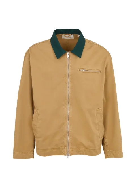 Les Deux zip-up contrast-collar jacket
