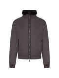 Moorer shearling-collar zip-up jacket