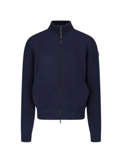 Moncler wool & cashmere zip-up cardigan