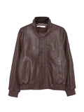 Lardini leather zip-up jacket