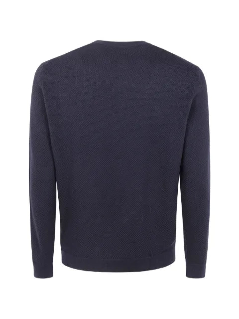 Zanone waffle-knit round-neck sweater