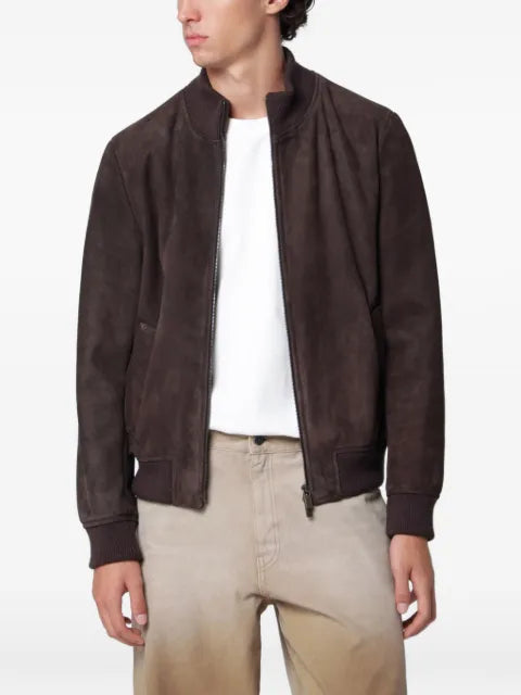 Salvatore Santoro suede bomber jacket