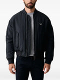 Emporio Armani logo-patch bomber jacket