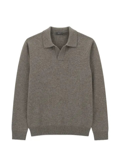 Boggi Milano knitted polo shirt in wool cashmere