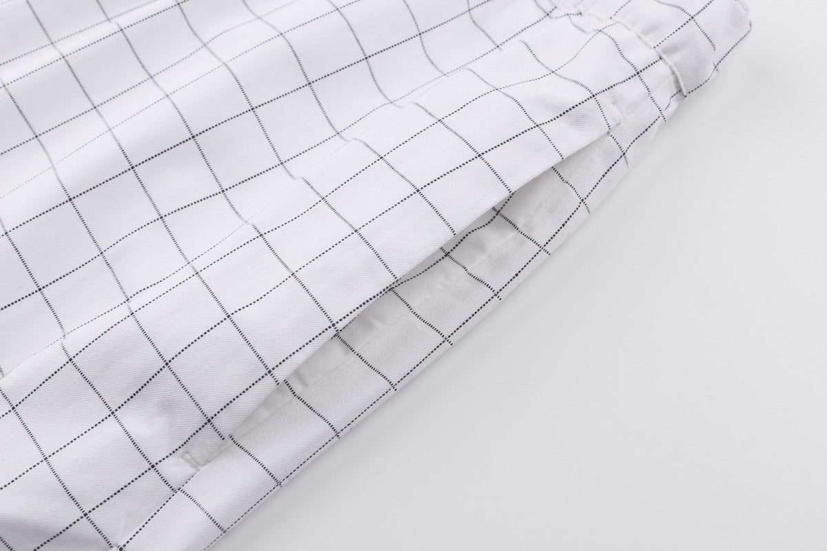 Acne Studios Grid‑Pattern Drawstring Casual Shorts