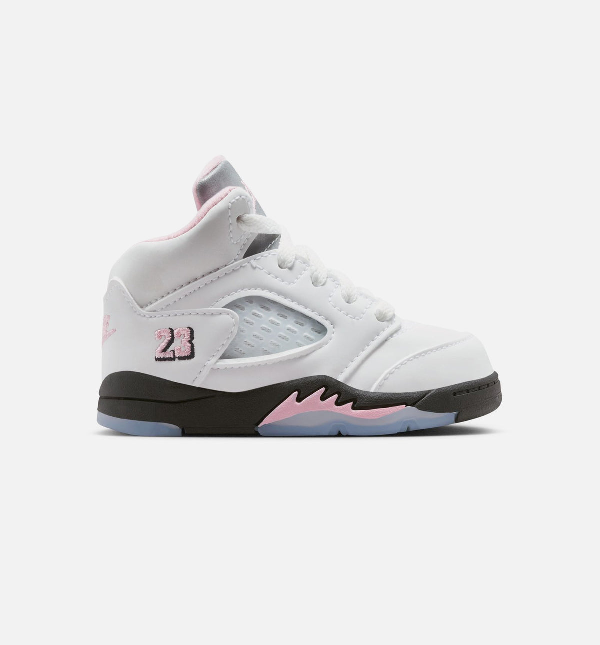 Air Jordan 5 Retro Medium Soft Pink Infant/Toddler Shoe - White/Black/Medium Soft Pink