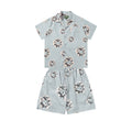 Denim Tears Light Blue Floral Wreath Print Camp Collar Shirt & Drawstring Shorts