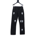 Chrome Hearts Cross Patch Black Jeans