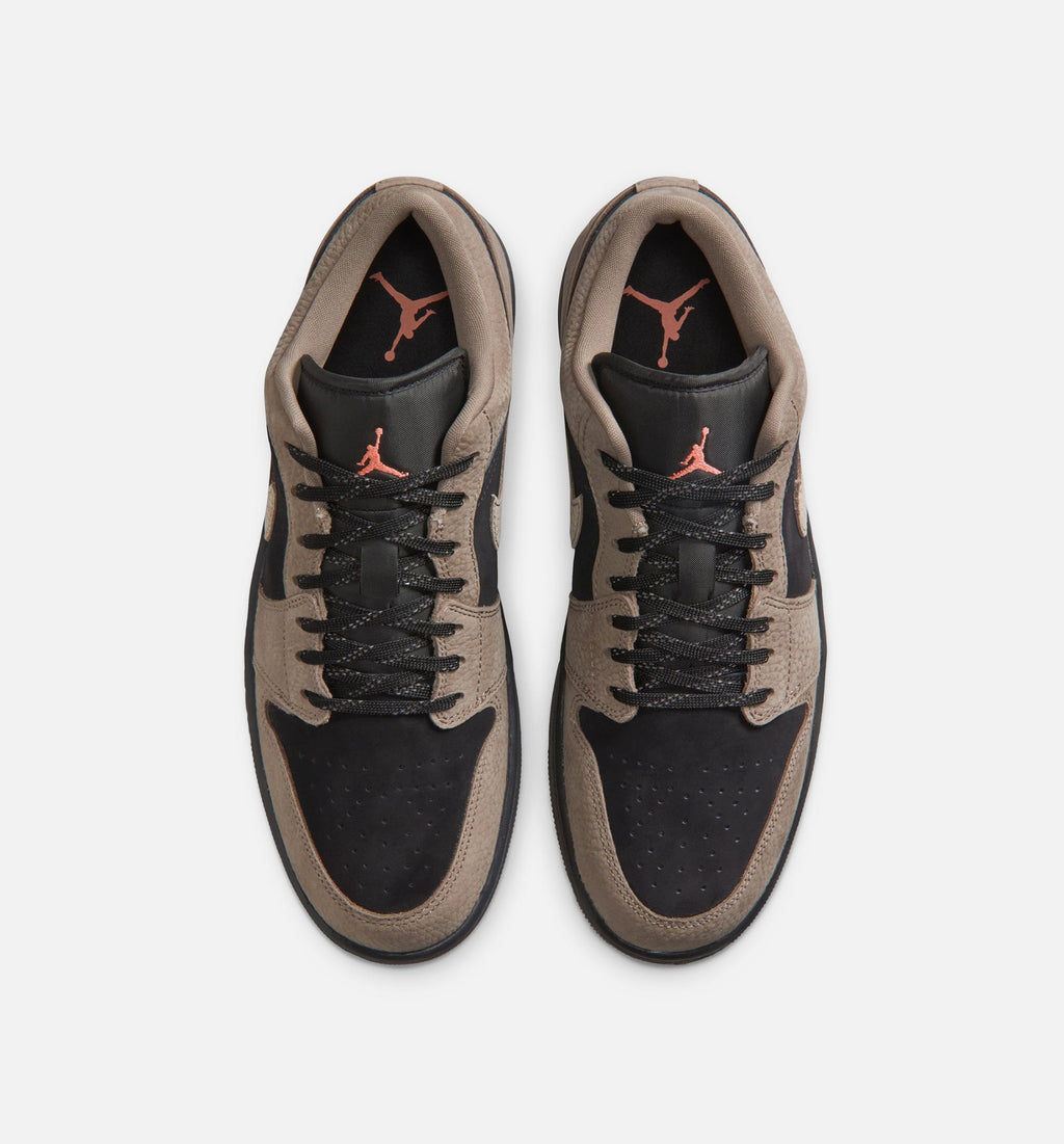 Air Jordan 1 Low SE - Men's Lifestyle Sneaker (Black/Olive Grey/Light Wild Mango)