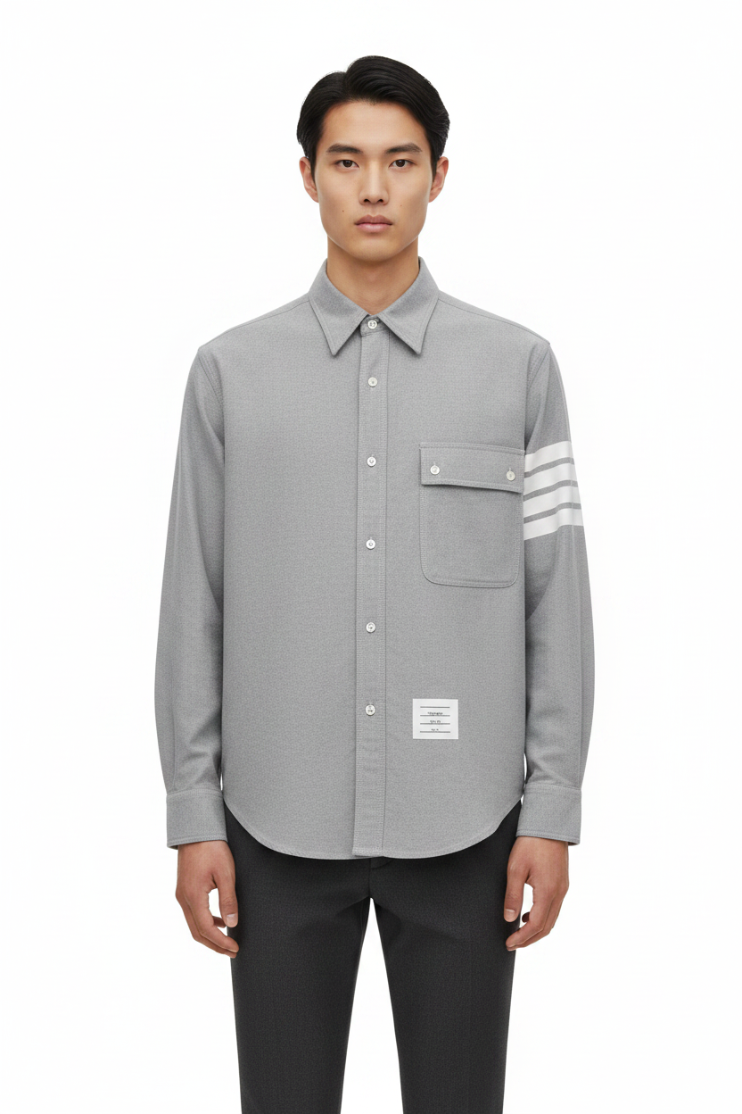 Men's Casual Oxford Shirt - 100% Cotton Button - Front Shirt | Thom Browne
