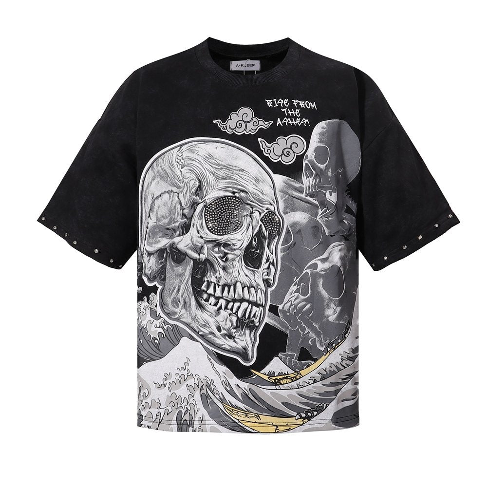 KLEEP 2005 Rise From the Ashes Skull Graphic T-Shirt