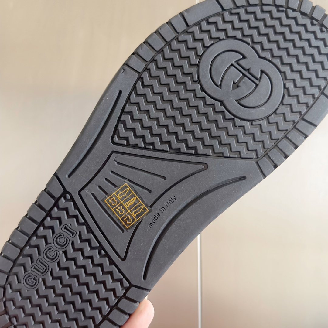 Gucci Gray Monogram Slide Sandals