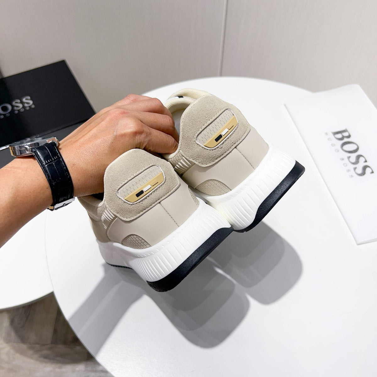 BOSS Knit Low-Top Sneakers