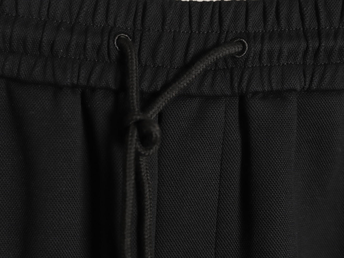 Dior Monogram-Style Side-Tape Shorts - Black
